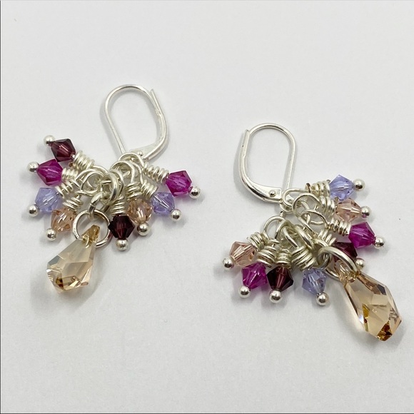 NEW Handmade Swarovski crystal earrings - Picture 1 of 5